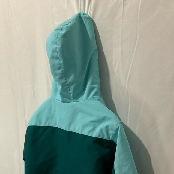 Swiss Tech Girls Winter Coat Double Zipper Size 4/5 XS/XCH Blue/White/Green - Picture 14 of 16